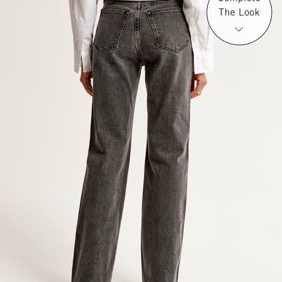 Abercrombie & Fitch High Rise 90s Relaxed Jean Brown Washed‎ 26S NWT - Picture 3 of 6